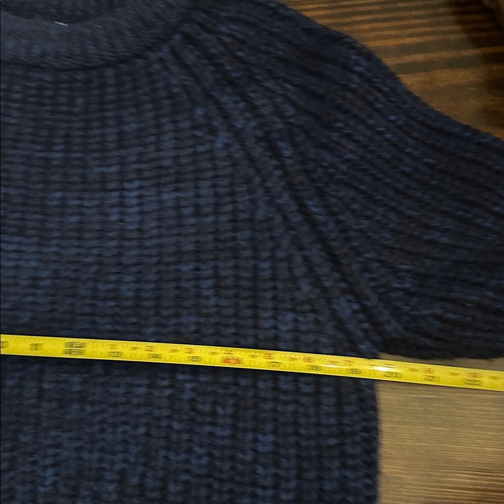 Vintage Cornish Jumpers Pure Wool Navy Royal Blue Women's M collar Sweater - Picture 12 of 13